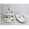 Image 7 : Vintage Enamel Platter - Royal Albert "Prairie Rose" Pastry Stand