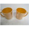 Image 4 : (2) Fire-King Peach Luster Mugs - Iridescent Dish