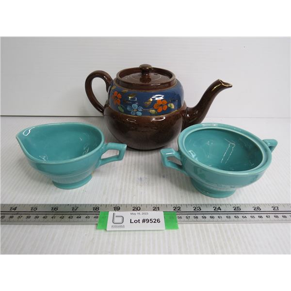 Creamer & Sugar Bowl  (Missing Lid)- Tea Pot