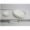 Image 2 : (2) Fenton Hobnail Milk Glass Ashtrays