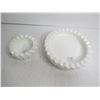 Image 3 : (2) Fenton Hobnail Milk Glass Ashtrays
