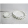 Image 6 : (2) Fenton Hobnail Milk Glass Ashtrays