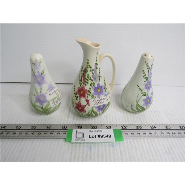 Radford Pottery Salt & Pepper & Sm Pitcher