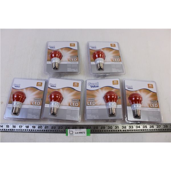 (6) 40watt Orange LED (NIB)