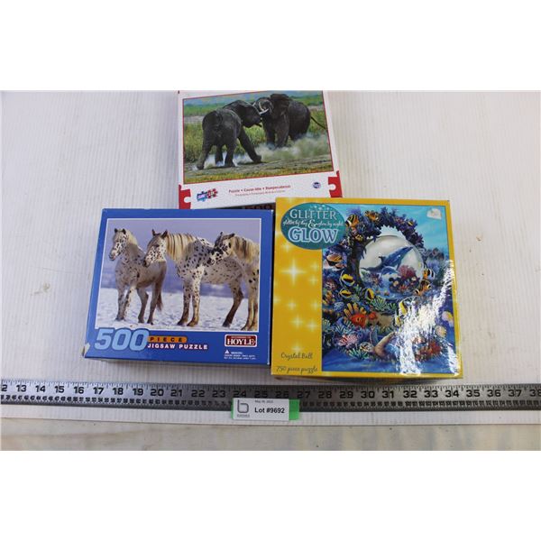 (3) Jigsaw Puzzles ( 2-500 Piece+ 1-750 Piece)