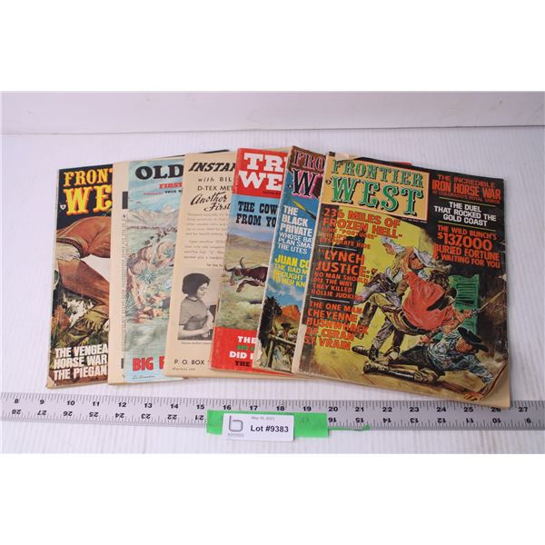 Lot of Assorted Vintage 1960's Frontier West Magazines (One Missing Cover, One Cover Unattached)