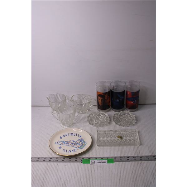 Lot of Glass Dishes and Misc - Star Trek Cups