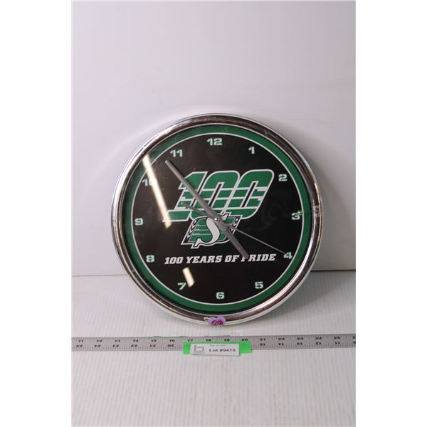 Saskatchewan Roughriders Clock "100 Years of Pride"