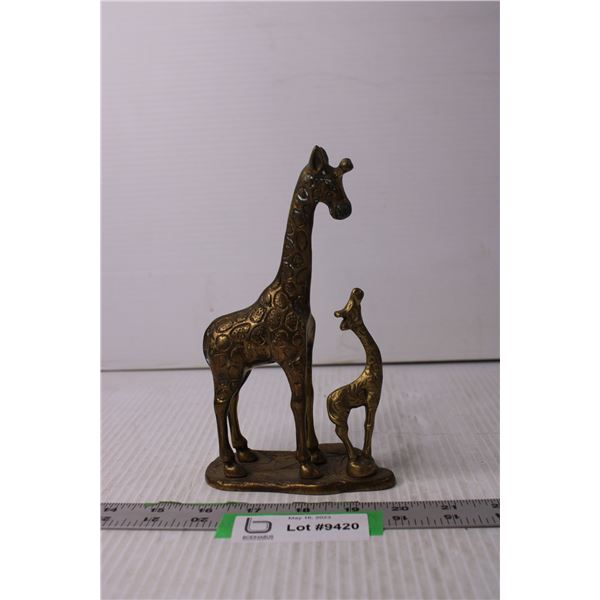 Brass Giraffe Figurine