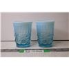 Image 1 : (2) Mosser Glass Aqua Blue Opalescent Glass Cups