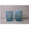 Image 2 : (2) Mosser Glass Aqua Blue Opalescent Glass Cups