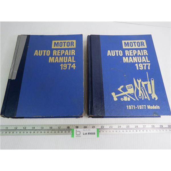 (2X BID PRICE) - (2) Motor - Auto Repair Manuals (1974 and 1977)