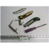 Image 1 : (2) Pocket Knives - (3) Utility Knives - Screw Driver
