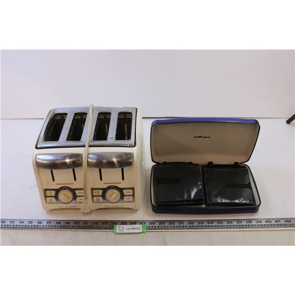 4 Piece Hamilton Beach Toaster Works+CD Holder Case