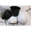 Image 2 : (3) Helmets + Assorted Planters