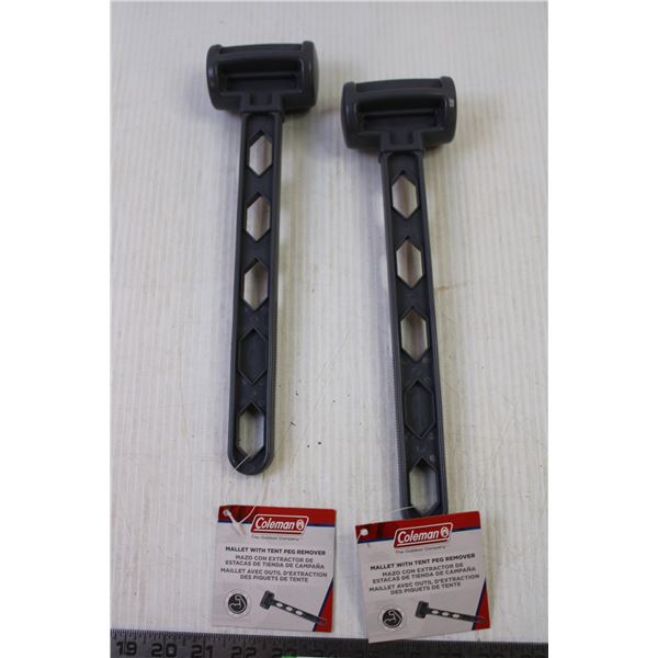 (2) Coleman Mallets w/ Tent Peg Removers