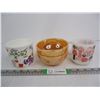 Image 1 : (2) Fire King Bowls and (2) Coffee Mugs- (1) is Glasbake