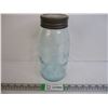 Image 1 : Vintage Crown Mason Jar Complete with Glass Lid