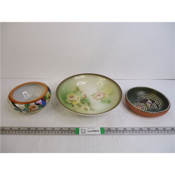 (3) Assorted Bowls from Prussia, Japan, and Australia