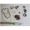 Image 1 : Assorted Costume Jewelry Pieces - Quartz Watch (not running)