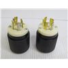 Image 3 : (New) (2) Electrical Plug Heads (20A 125/250V