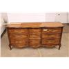 Image 3 : *Queen Anne Style Dresser with Mirror - 64" x 19" x 32"