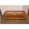 Image 1 : *Wooden Glass Insert Coffee Table - 50" x 23" x 16"