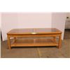 Image 2 : *Wooden Glass Insert Coffee Table - 50" x 23" x 16"