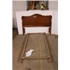 Image 1 : *Wooden Head Board with Metal Bed Frame - 5ft x 43 1/2" Headboard