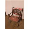 Image 5 : *Metal and Wooden Garden Chair - 24" x 23" x 31 1/2" (Sun Damage)