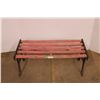 Image 1 : *Metal and Wooden Garden Bench - 37 1/2" x 18" x 15" (Sun Damage)