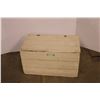 Image 1 : *Vintage Wooden Storage Box with Hinged Lid - 17" x 30" x 18"