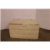 Image 2 : *Vintage Wooden Storage Box with Hinged Lid - 17" x 30" x 18"