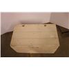 Image 4 : *Vintage Wooden Storage Box with Hinged Lid - 17" x 30" x 18"