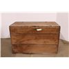 Image 2 : *Vintage Wooden Storage Box with Hinged Lid - 37 1/2" x 18" x 24 1/2"