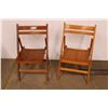 Image 1 : *(2x Bid Price) (2) Wooden Folding Chairs
