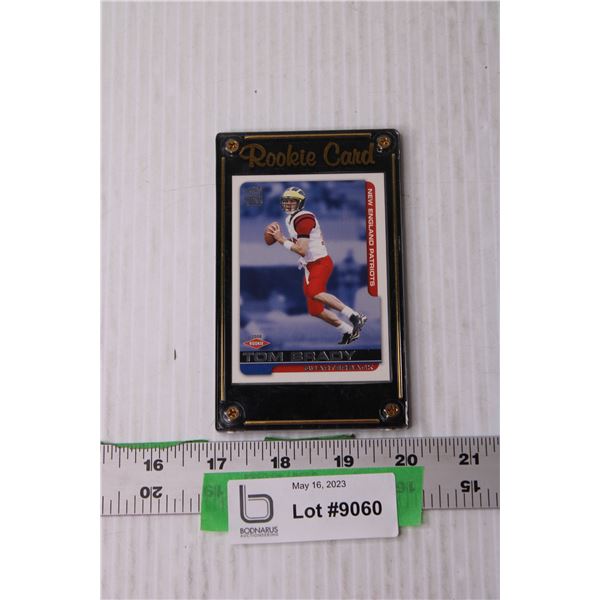 Tom Brady NFL Rookie Card in Case