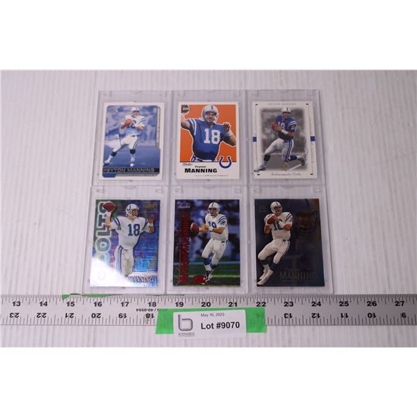 (6) NFL Football Trading Cards - Peyton Manning