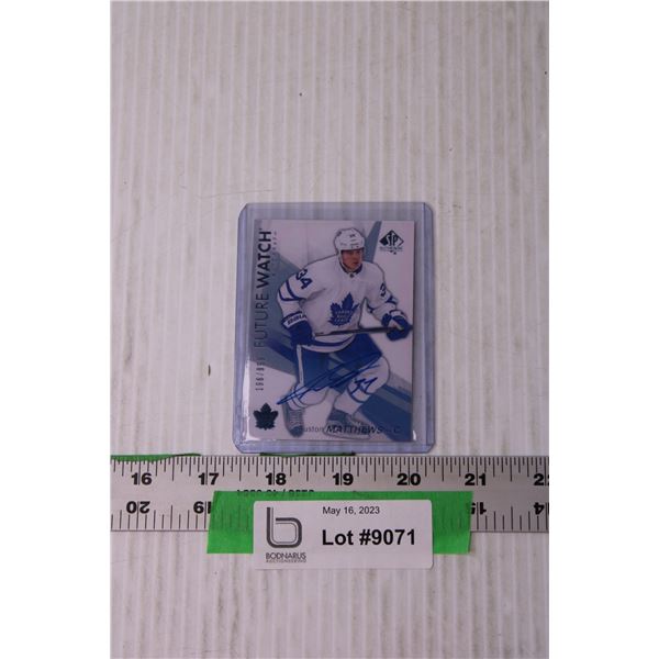 2016 to 2017 Upper Deck Future Watch Hockey Trading Card - Matthews(Cannot Guarantee Authenticity)