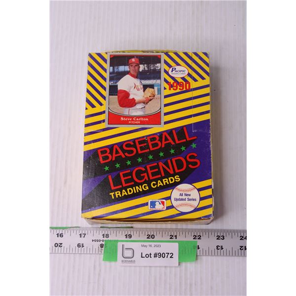 Box of MBA Baseball Legends Trading Cards - 1990 (NIB)