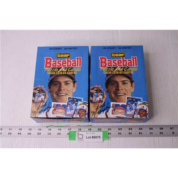 (2) Boxes of MBA Leaf Baseball Trading Cards (NIB)