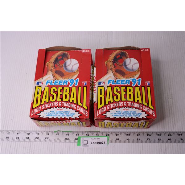 (2) Boxes of Fleer 1991 MBA Baseball Trading Cards (NIB)