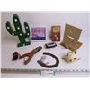 Image 1 : Mouse Trap - Cactus Light Working - Sling-Shot - Horse Shoe - Misc. Items