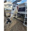 Image 4 : 16 Ft Montego Bay Pontoon Boat w/ Trailer   90 HP Evinrude Engine ( Very New )