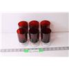 Image 1 : (6) Red Glass Cups