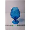 Image 2 : Blue Bubble Glass Vase - Made in Italy