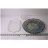 Image 1 : Lot of Iridescent Glass Items - Trays and Mug