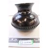 Image 1 : Black Pottery Flat Rounded Vase