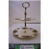 Image 2 : 2 Tier Albert Bone China Old Country Roses Cup Cake Stand