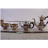 Image 1 : Coronel Plate E.P Copper Tea and Coffee Set w/ Tea Pot, Coffee Pot, and Cream and Sugar